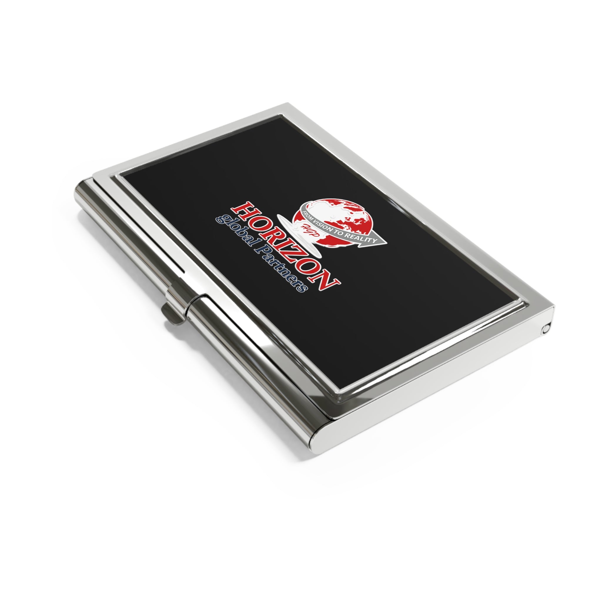 Horizon Global Partners Metal Business Card Holder — Professional Logo Case