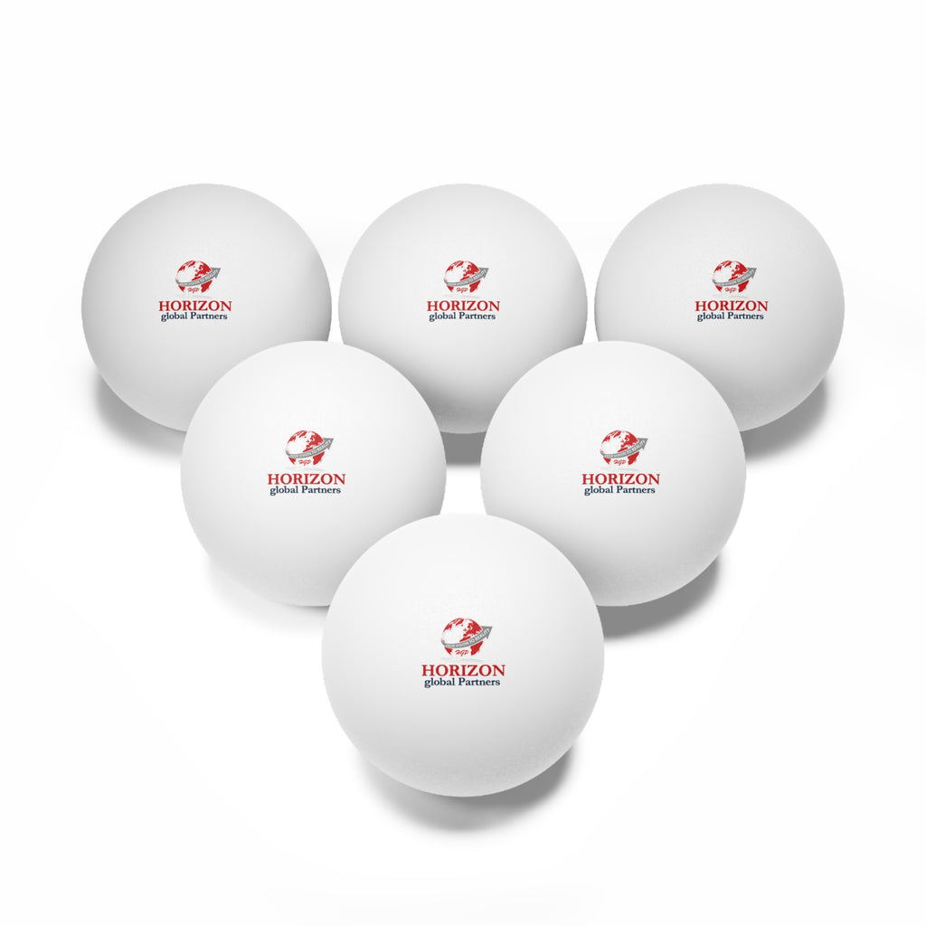 Branded Ping Pong Balls (6-Pack) — Horizon Global Partners Logo