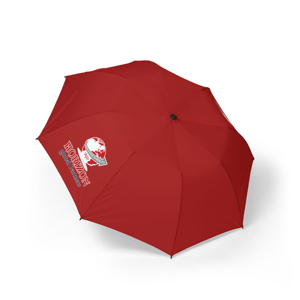 Foldable Semi‑Automatic Umbrella — Compact Travel Umbrella with Globe Logo